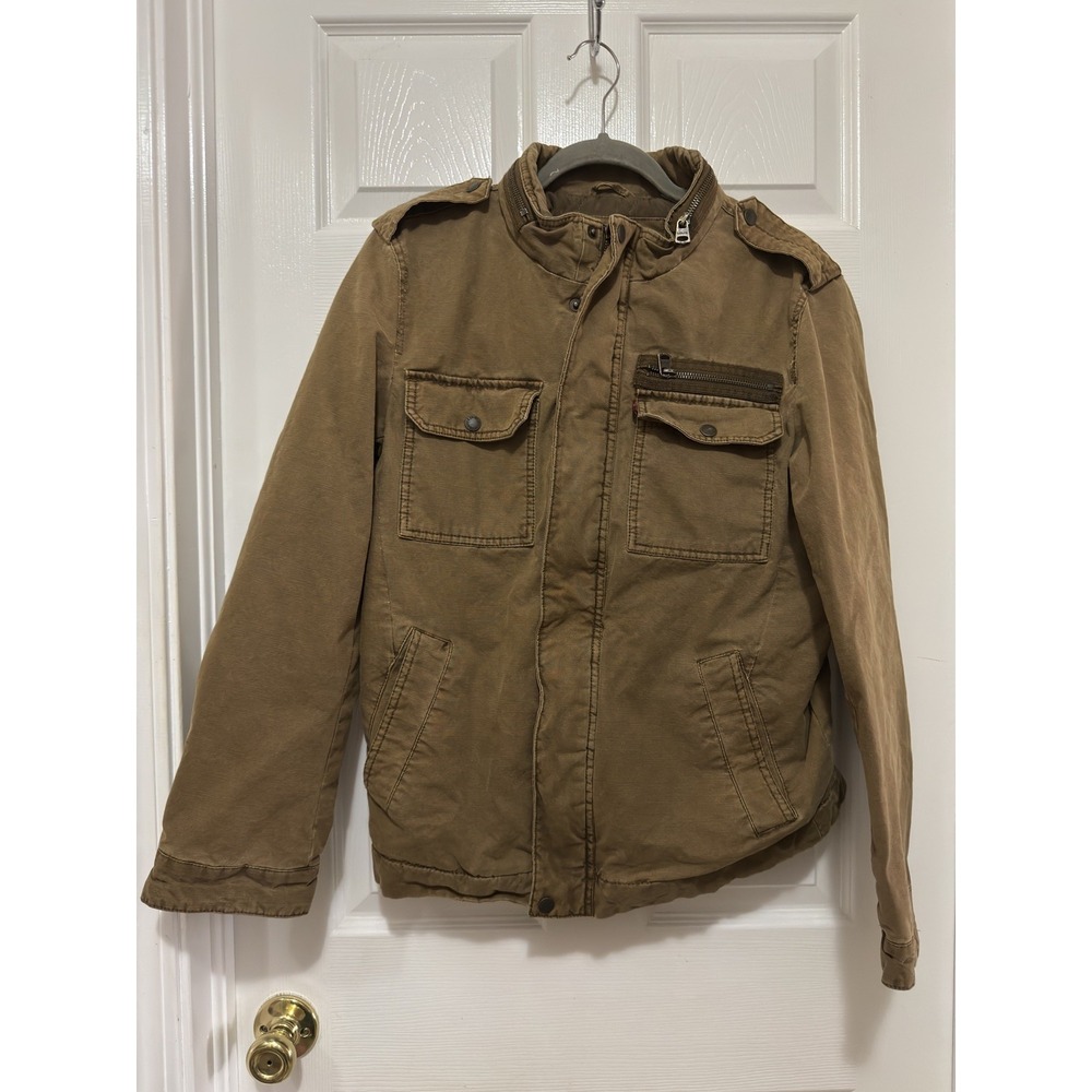 Levi's Men Small khaki Field Rugged Combat Jacket Outdoors Workwear Small Barn